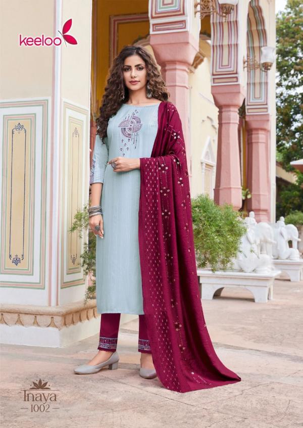 Keeloo Inaya 1 Festive Wear Kurti Pant With Dupatta Collection